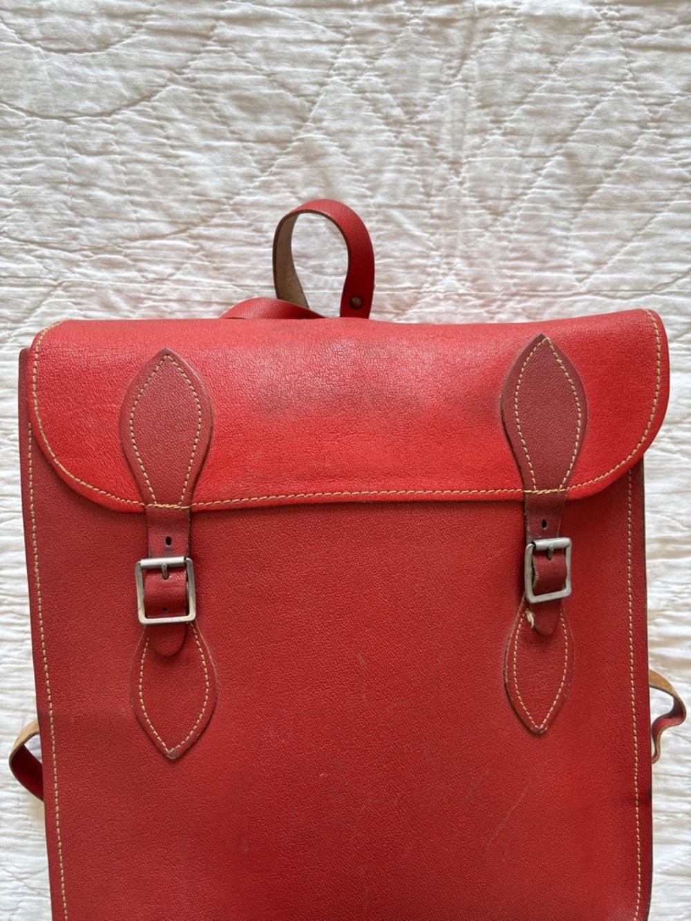 Vintage 70’s Leather Backpack - Picture 7 of 11